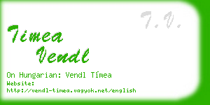 timea vendl business card