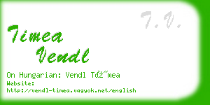 timea vendl business card